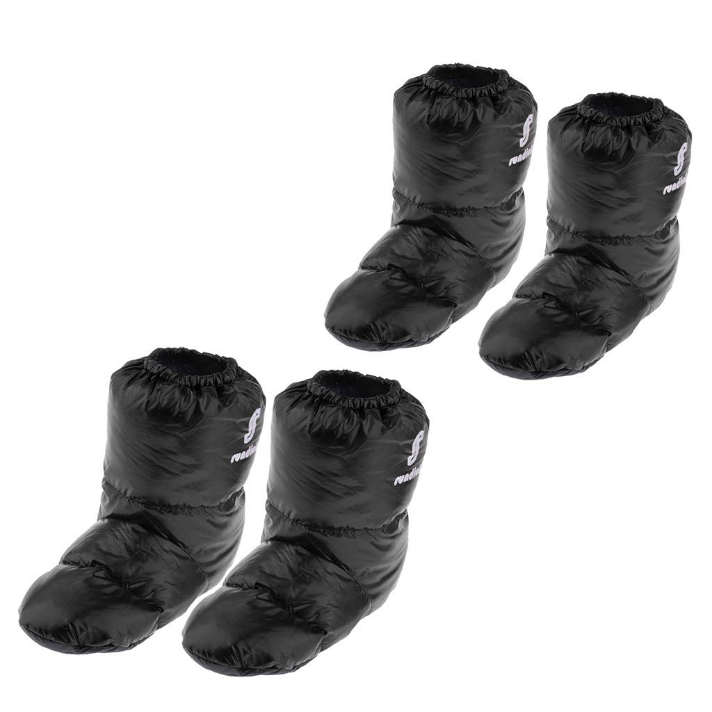 2 Paar Unisex Hausschuhe Warme Winter Wasserdicht Hüttenschuhe für Picknick, Campingzelt, Garten, Strand usw