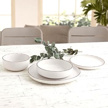 Quid Duna 12-piece earthenware dinnerware set for 4 people