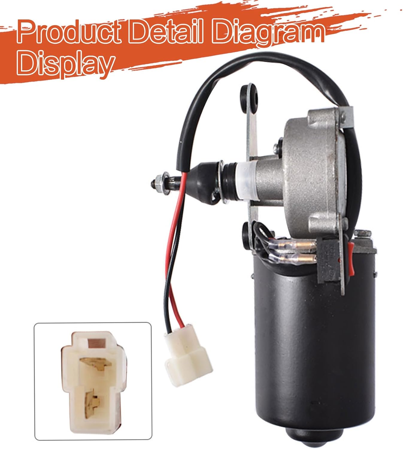 labwork 12V Electric Windshield Wiper Motor Hard Coated Kit Replacement for Polaris RZR Replacement for Kawasaki Replacement for Can-Am Maverick X3 R