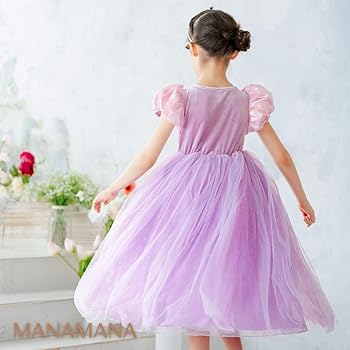 Amazon.co.jp: [MANAMANA] ラプンツェル 子供 キッズ ドレス