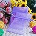 100pcs Purple Organza Drawstring Pouches Jewelry Party Wedding Favor Gift Bags 2.3"X3.0"