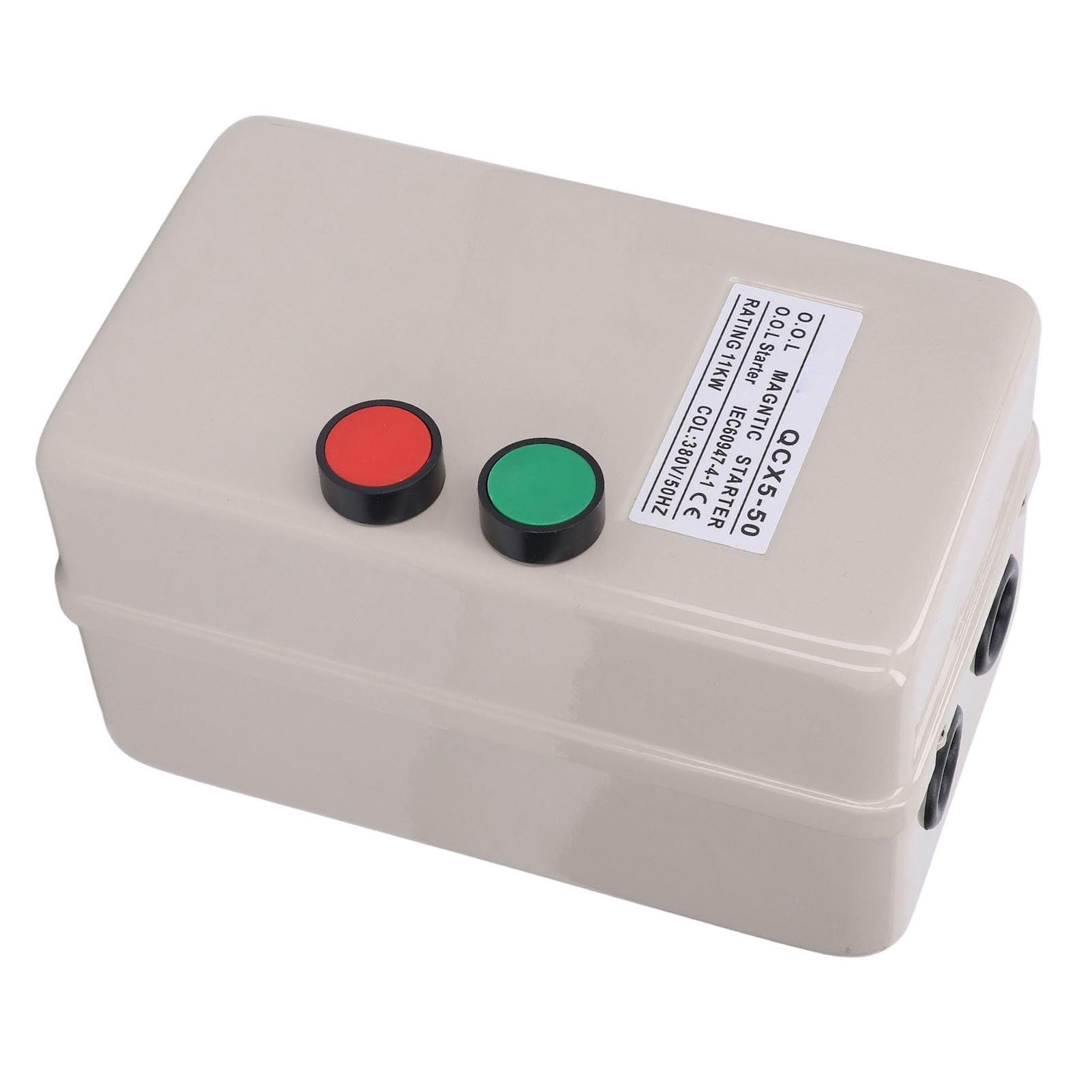 FTVOGUE Arrancador de Motor Magnético de 11 KW, Interruptor de Control de Motor Eléctrico de Hierro, 380 V, 28 A 45 A, Protector de Sobrecarga Compacto para Motores Trifásicos, Compresores de Aire,