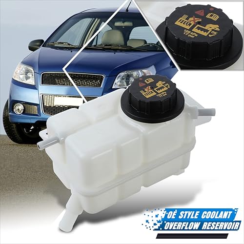 Miniatura 2 de Botella de tanque de desbordamiento de depósito de refrigerante estilo OE con tapa compatible con Chevy Aveo 07-1109-11 Aveo5