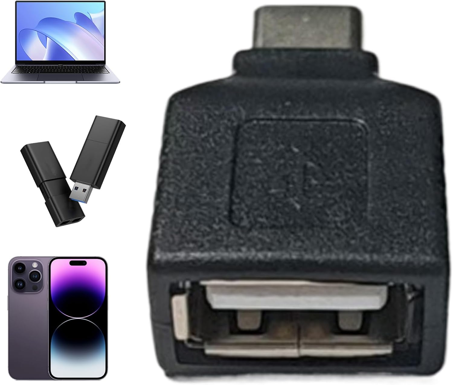 Adattatore USB di tipo C, convertitore da tipo C a USB 2.0, adattatore dritto da maschio a femmina, per computer portatile, PC, telefono, tablet, viaggi, casa