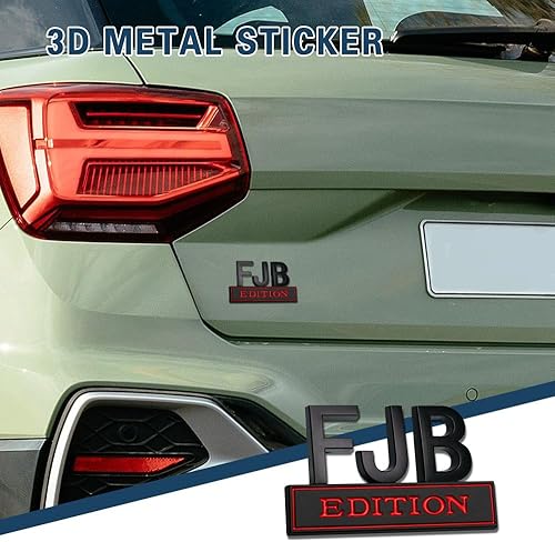 Miniatura 3 de FJB Edition Emblema de coche, letras 3D FJB Car Edition Emblema, calcomanía 3D con letras en relieve para parachoques, calcomanías 3D, letras de