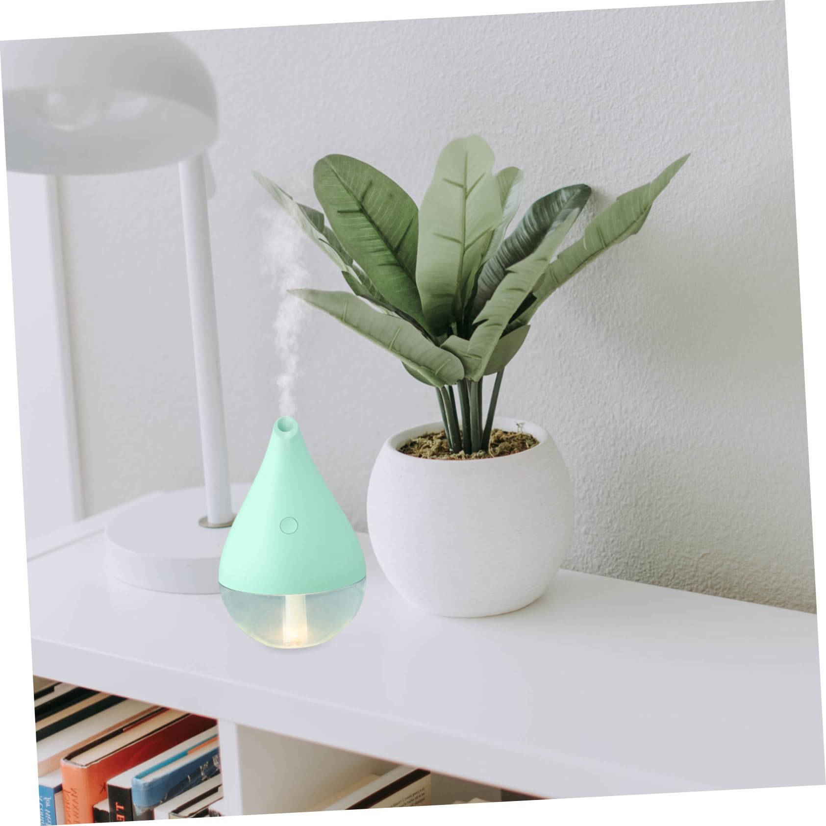 Domésticos Humidificador de Gota de Agua Mini humidificador humidificador de Carga USB humidificador de Escritorio USB humidificador de Coche portátil humidificador de Aire USB(Green)