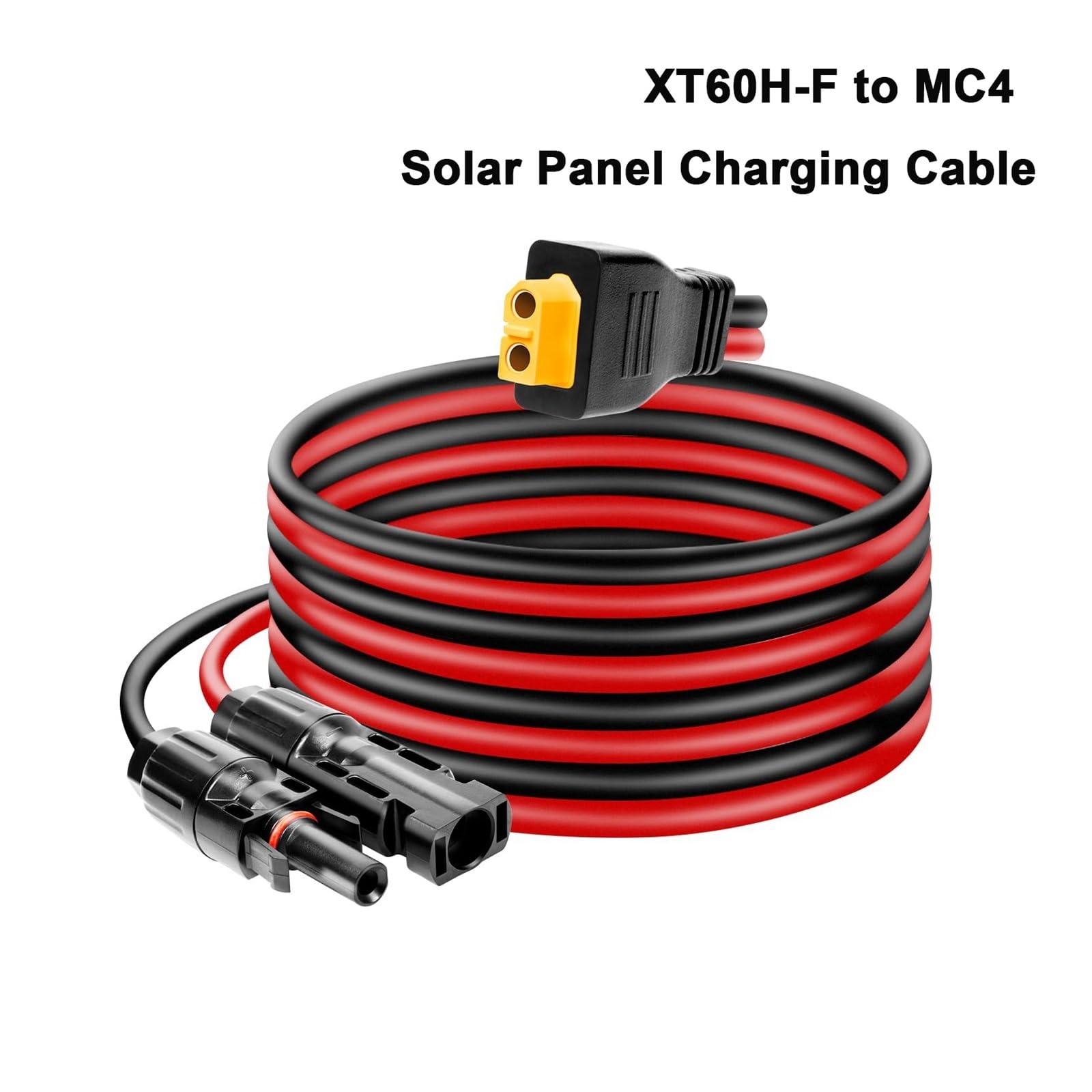 Złącza męskie i żeńskie z kablami Solar Kabel ładujący XT+60-F Adapter do złącza żeńskiego Solar 12AWG przedłużacz 6M Kabel do paneli słonecznych Samochód RVS Ciężarówka Statki (20 cm)
