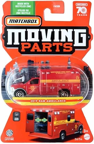 Matchbox 2019 Ram Ambulance, piezas móviles 2654