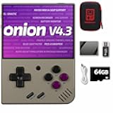 Miyoo Mini Plus OnionOS Retro Handheld Game Console with 20+ Emulator, 3.5-inch 640*480 Screen 3000mAh, Gift for Men & Women with Portable Case, Gray