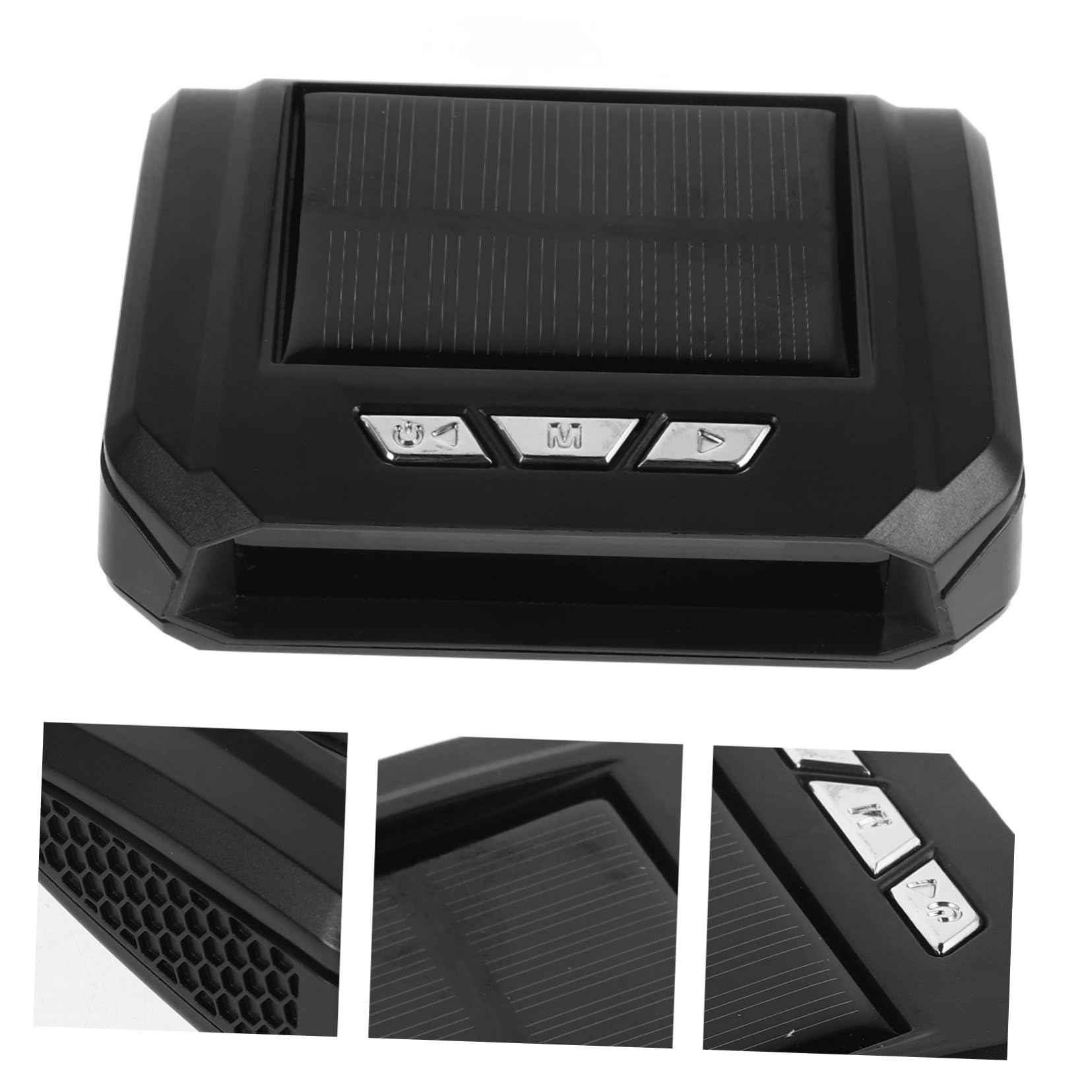 Cabilock Reloj Digital Con Pantalla De Temperatura Para Coche 3 Unidades Con Fecha Solar Sencillo Para Salpicadero Multidigital Pequeño Para Camión Abs Color Negro