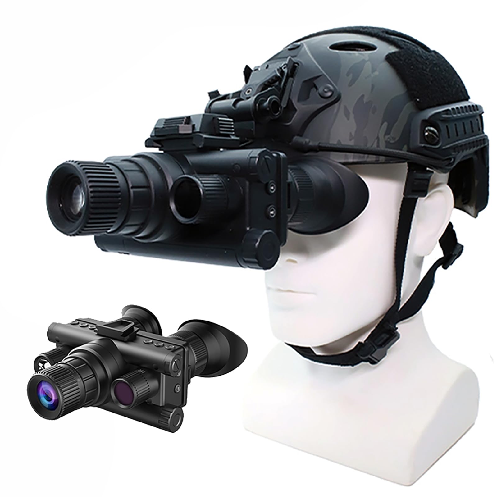 Military Tactical Grade Night Vision Goggles for Adults, 4K Digital Infrared Head-Mounted Night Vision Binoculars/Monocular with 32GB Memory Card