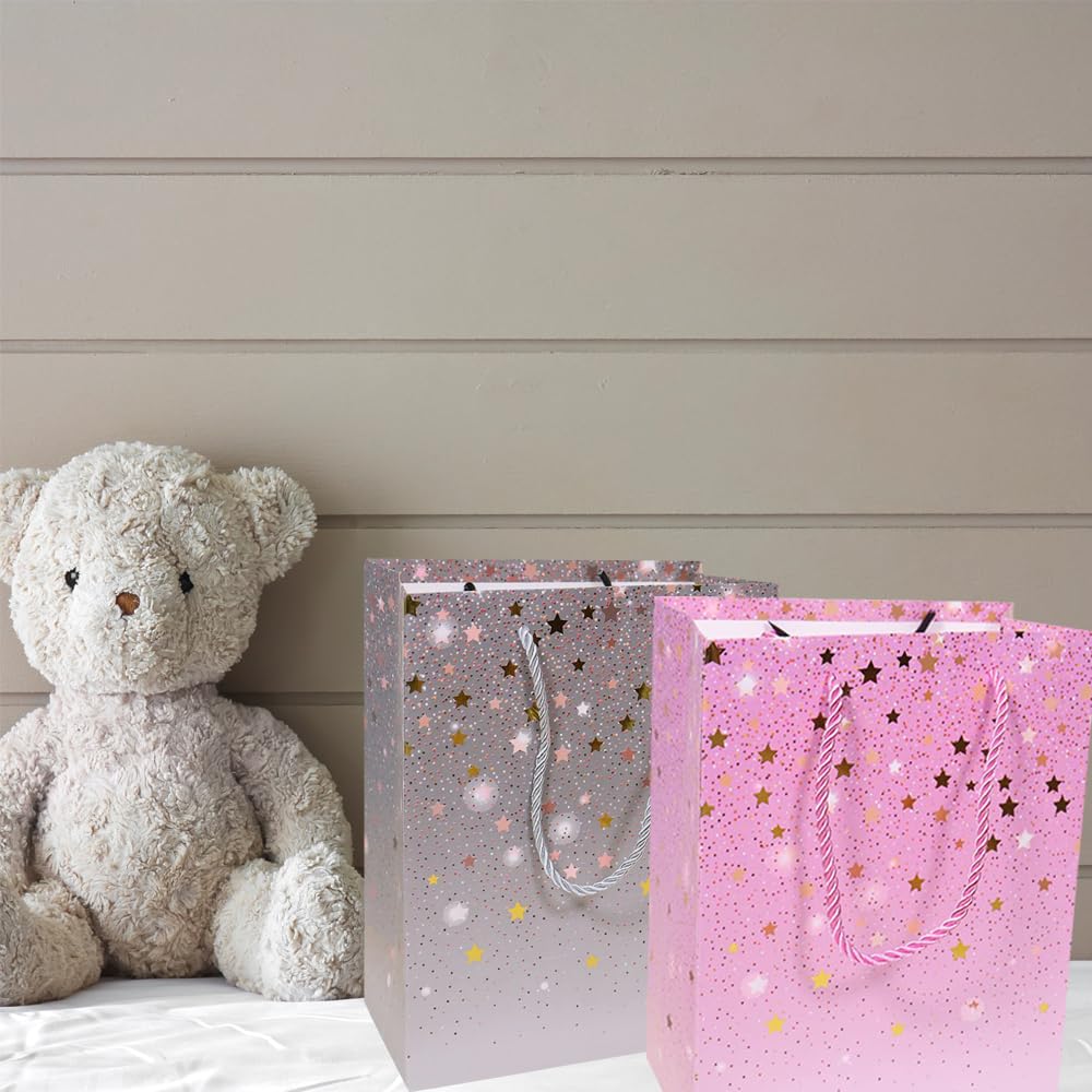 TACHIO Lot De 4 Sacs Cadeaux En Papier Avec 6 Papiers De Soie Et 4