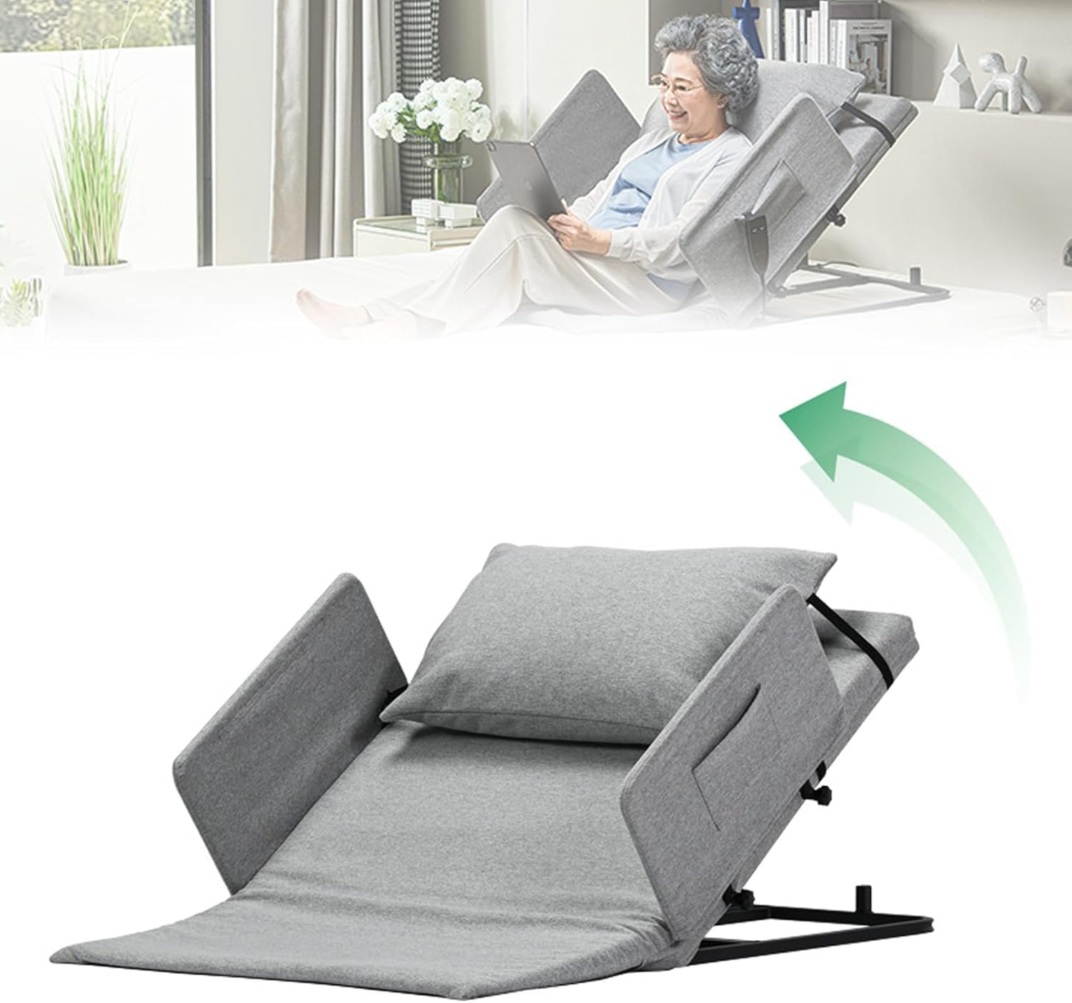 Amazon | ziuuihu 電動ベッド背もたれ 座椅子 介護ベッド用 角度2°-65