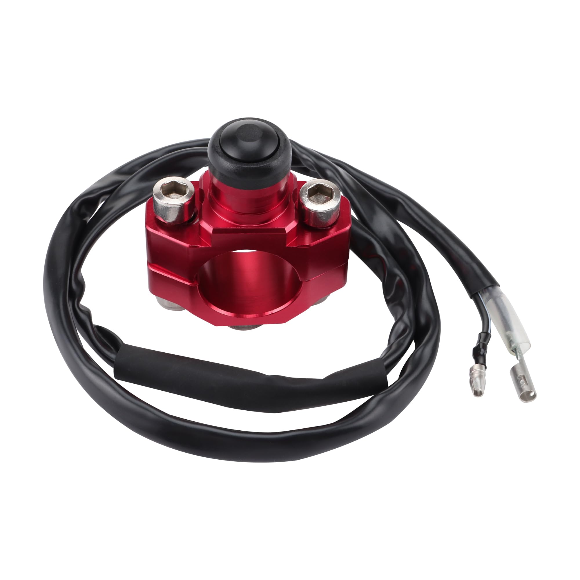 GOOFIT 7/8"22mm Manubrio 2 fili CNC Kill Stop Switch sostituzione per YZ250 YZ450 WR250 WR450 ATV Scooter Quad Moped Dirt Bike Rosso