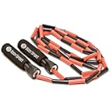 BodySport ZZR184 Beaded Jump Rope - Expand Your Workout Routine - Foam Handles for Firm Grip - 9 Ft. Rope