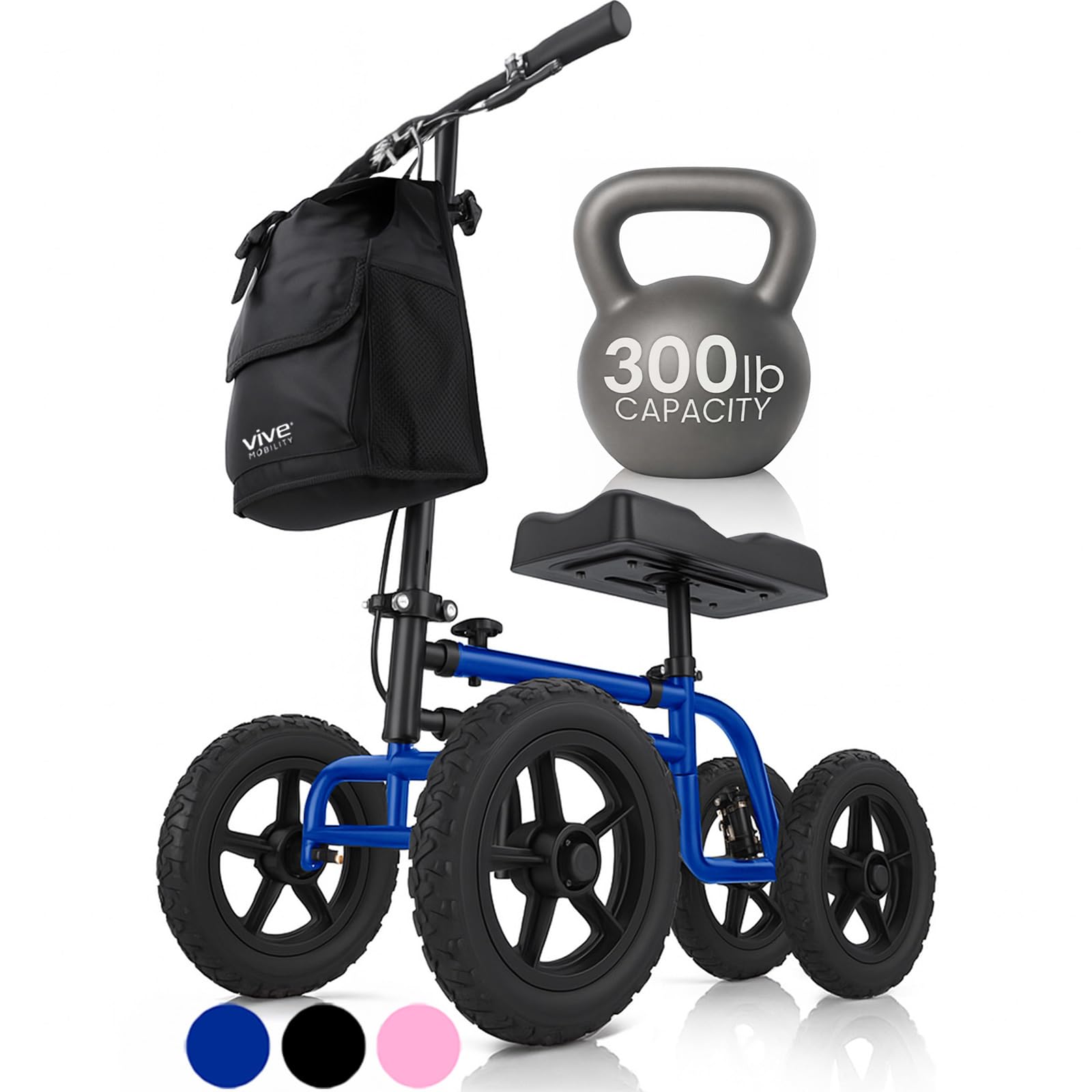 Vive Mobility All Terrain Knee Scooter Walker for Foot Injuries - Adult