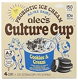 Alec'S Ice Cream Frozen Cups Ice Cream Cookies & Cream 4 Count Organic, 14 Fl Oz