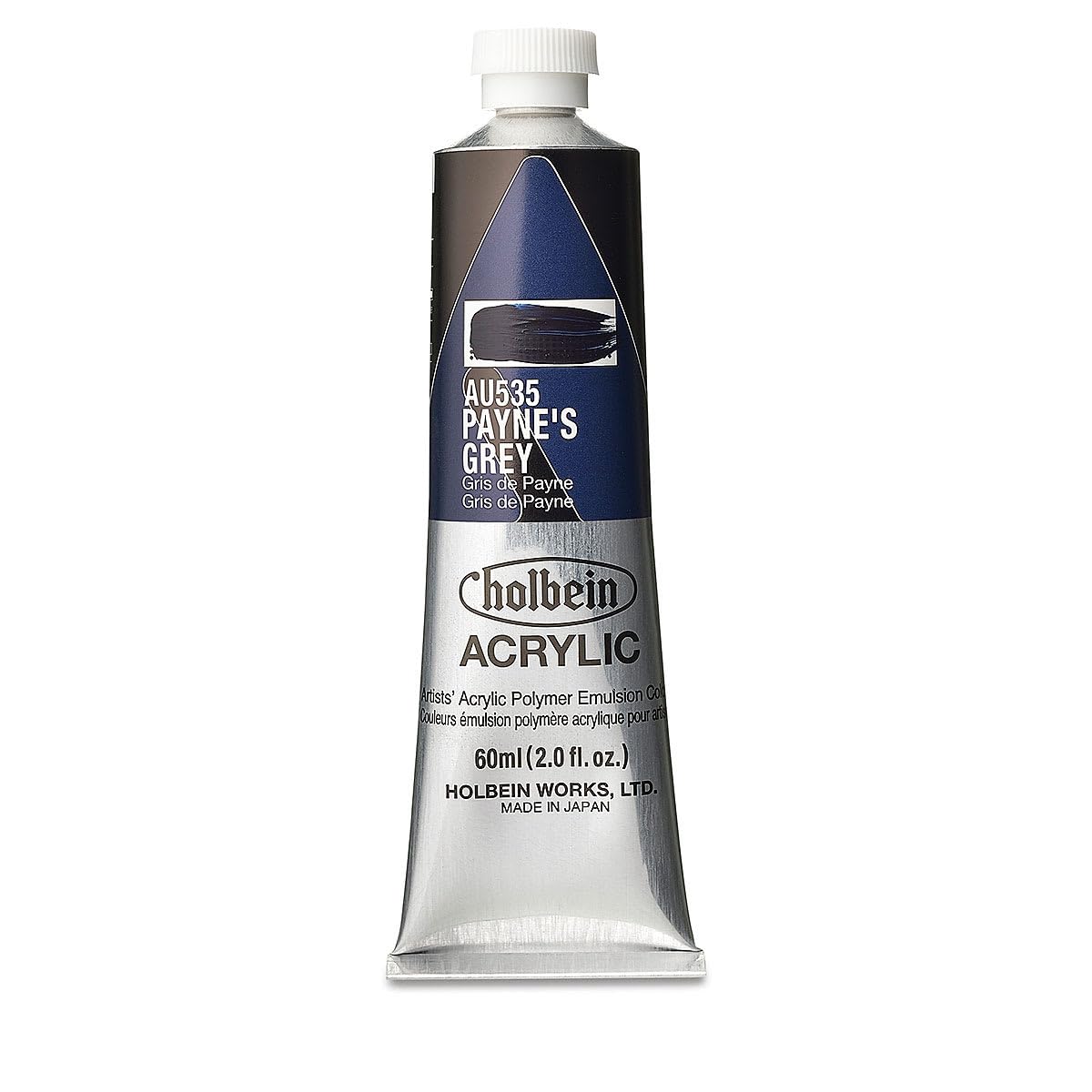 Acrylique Heavy Body Holbein gris de Payne peinture tube 60ml pour beaux-arts et châssis canvas