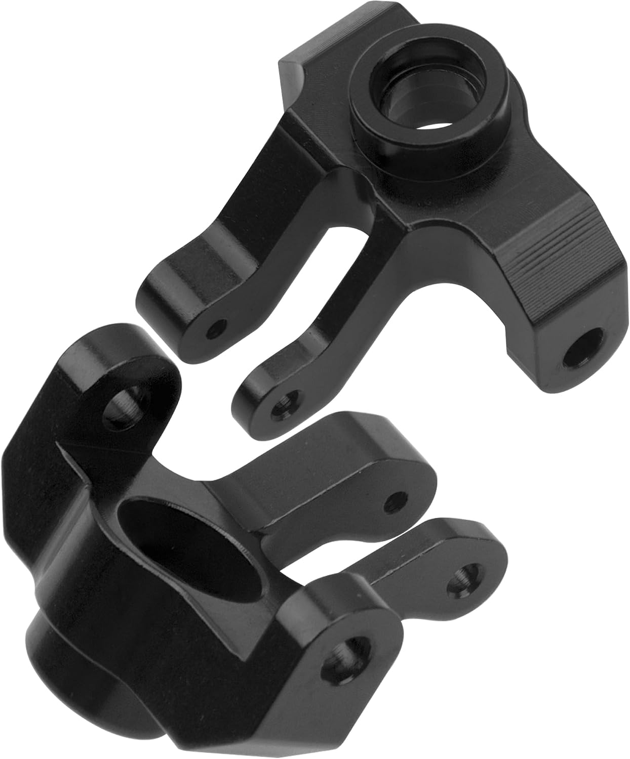 Metal C-Hubs Caster Blocks & Front Steering Blocks & Rear Stub Axle Upgrade Parts Compatible with MN128 MN86s MN86k MN86 G500 1/12 RC Crawler Car (Black)