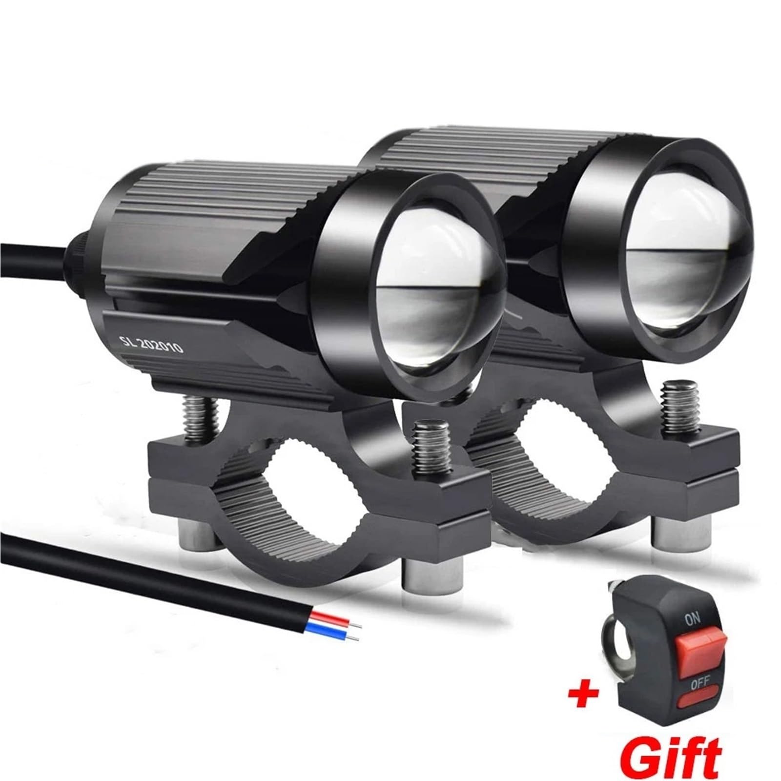 reflektory przednie Motocyklowa lampa LED 12V reflektor samochodowy reflektor pasuje do BMW R1200GS pomocniczy Faro LED Moto montaż lampy lampą halogenową(2pcs 60w grey)