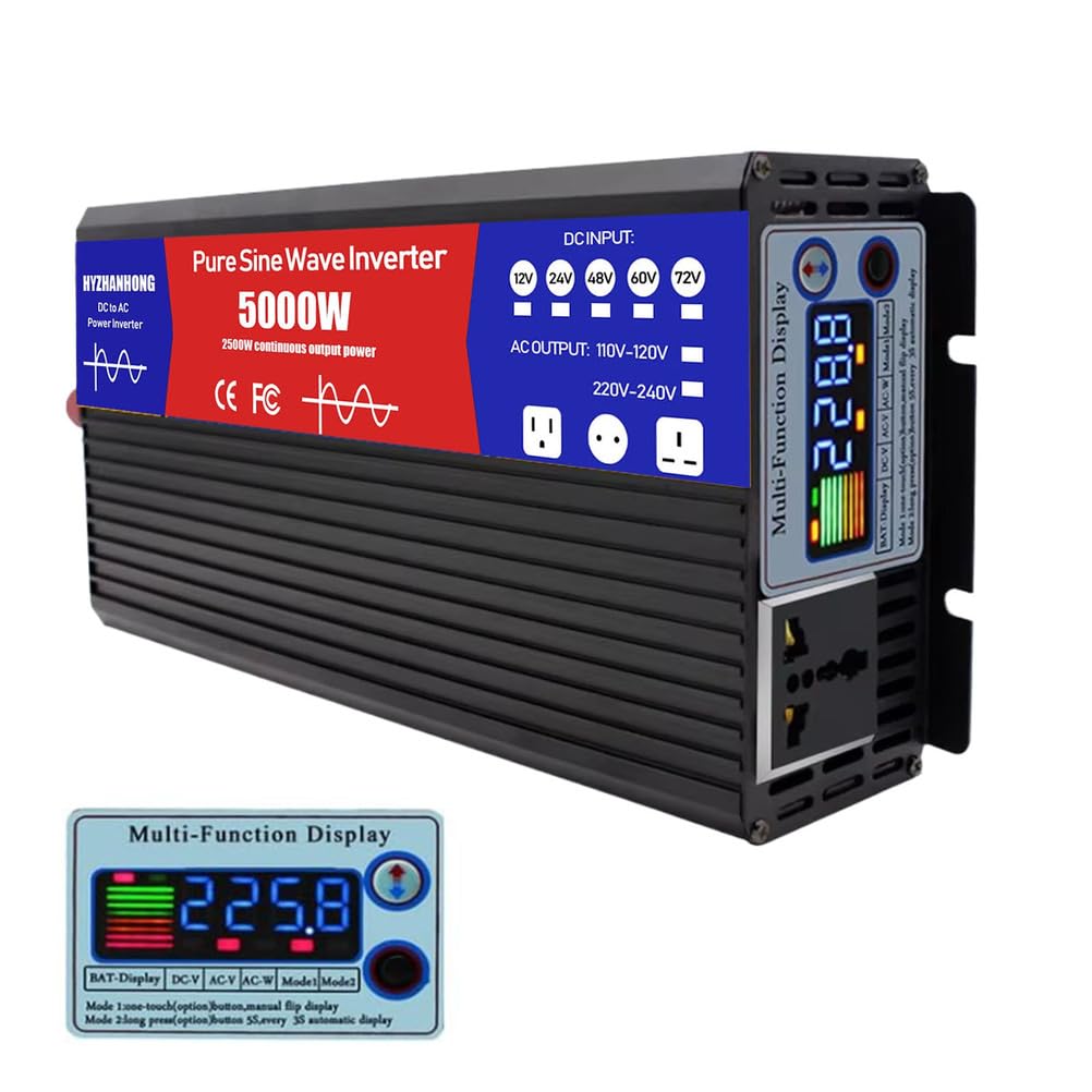 Onduleur monophasé 5000W onde sinusoïdale pure 48V en 220V