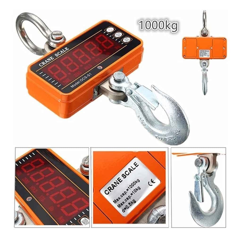 Luggage Crane Scale， Accuracy Electronic Digital Hook Scale Mini LCD Loop Hanging Scale Luggage Fishing Scale Heavy Duty Weight Balance with Tare Function Scale