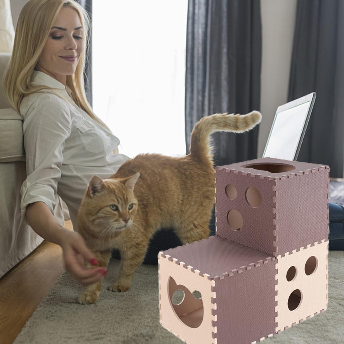 Happyyami 1ensemble Tunnel De Jeu pour Chat Et Résistant à Usure Accessoire Amusant pour Activité De Votre Félin