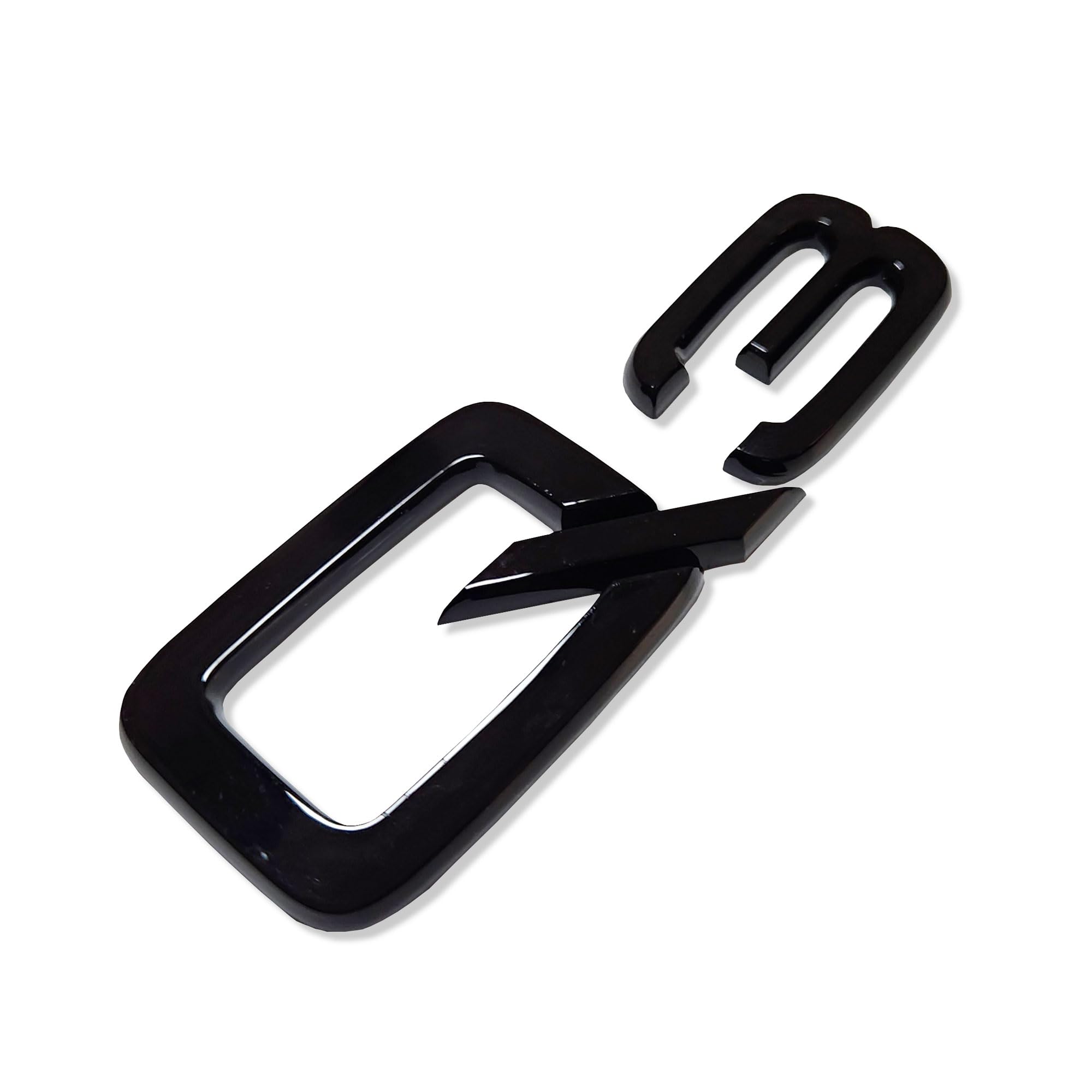 Q3 Nero Lucido Anteriore Posteriore Ala Nero Badge Logo Boot Emblema Adesivo Tuning