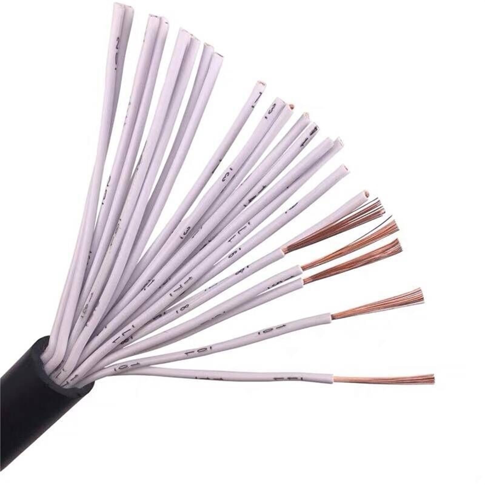 Cavo elettrico, Cavo di controllo multi-core con guaina morbida nera Cavo da 40 core da 0,2 mm a 0,75 mm(40 Cores 0.5mm)