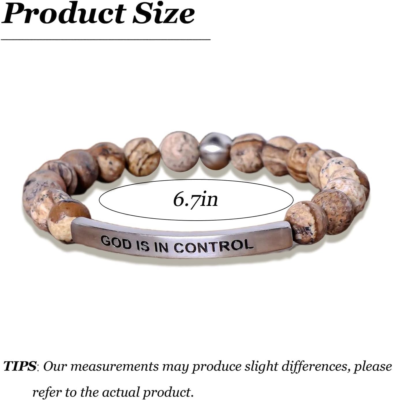 72ore God Is in Control Bracelet God Faith Bracelet Inspirational Gifts for Women Christian Jewelry Encourage Gift for Believers - Image 6