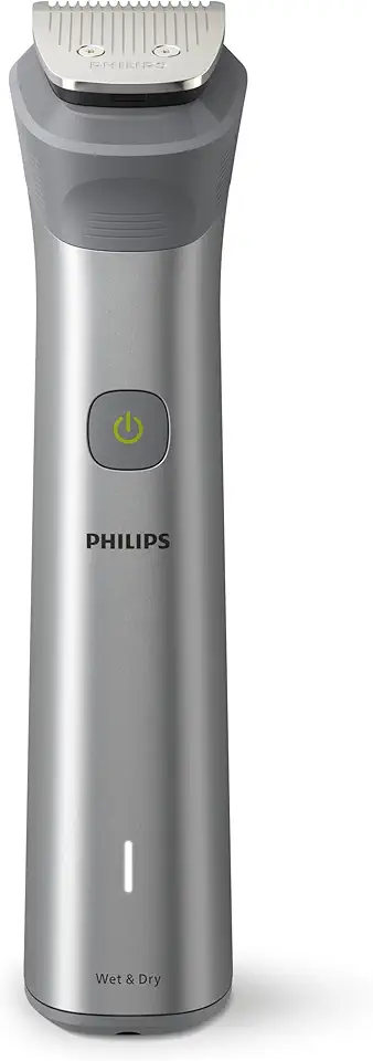 Aparador de Pelos Multigroom 12 em 1 Philips Series 5000 para Rosto, Corpo e Cabelos, Tecnologia BeardSense, À Prova d´água - Bivolt, Máquina de Barba MG5950/15