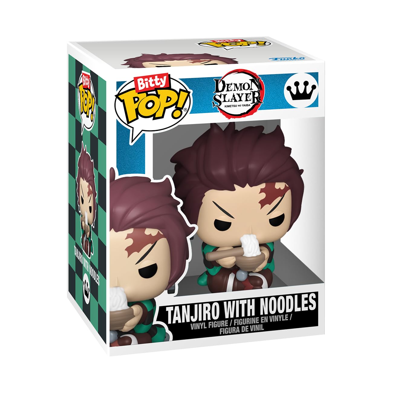 Funko Bitty POP! Demon Slayer- Tanjiro - 4 sztuki - 0,9 cala (2,2 cm) do kolekcjonowania - półka na wyświetlacz z możliwością układania w stos - pomysł na prezent - na torebki imprezowe - nakładka na