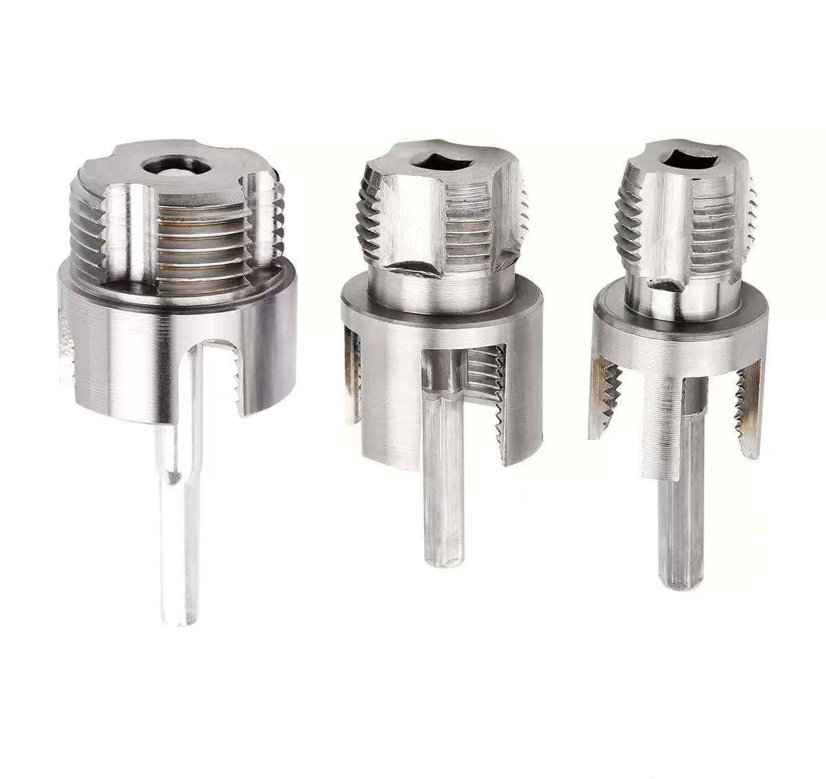 A AND S TOOL® 1/2 3/4 1 Inch Electric Drill Compatible PVC Pipe Threader Kit Power Tool Accessories for Cutting PVC Pipes Pipe Thread Tool-image-19