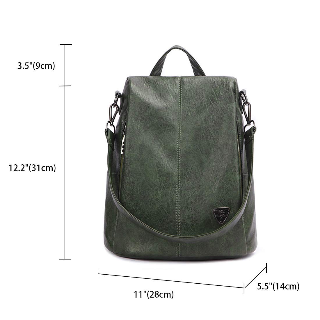 BUKESIYI Donna Borsa Zaino Elegante Zainetto Borse a Tracolla Zaini Antifurto Zainetti 2024 PU Pelle IT78134 Verde