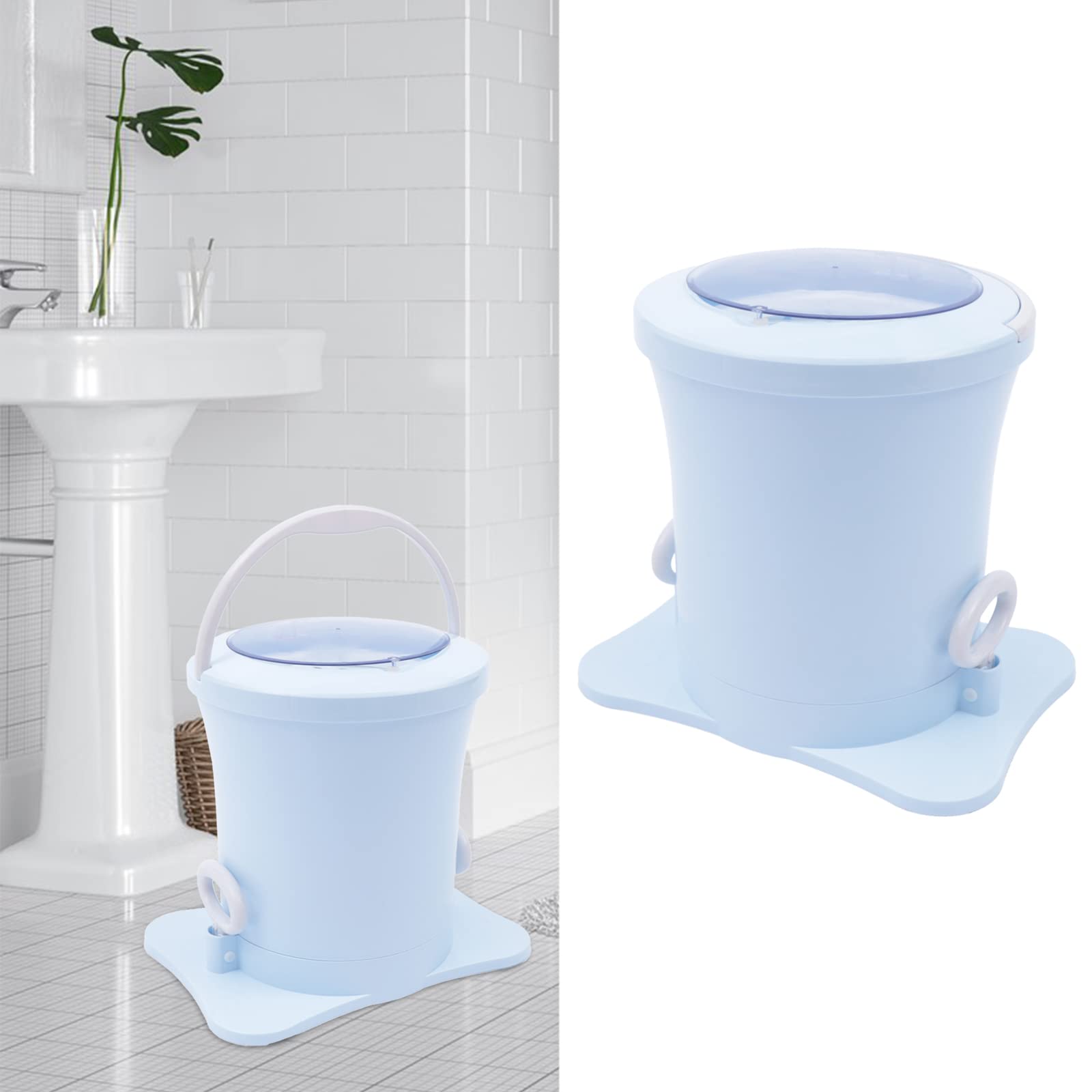 Manuelle Wäscheschleuder aus PP/ABS/Edelstahl, Mini Waschmaschine 5kg, Schleudertrockner für Outdoor-Reise