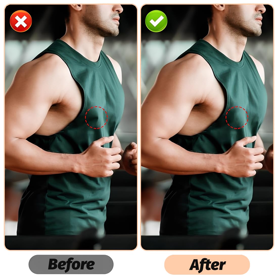 Copertine per capezzoli da Uomo, 100 Pezzi (50Pairs) Copricapezzoli per Uomo, Copri Capezzoli Adesivi, Anti-Sudore, Anti-Chafing, Invisibile e Confortevole per Corsa, Sport, Uso Quotidiano