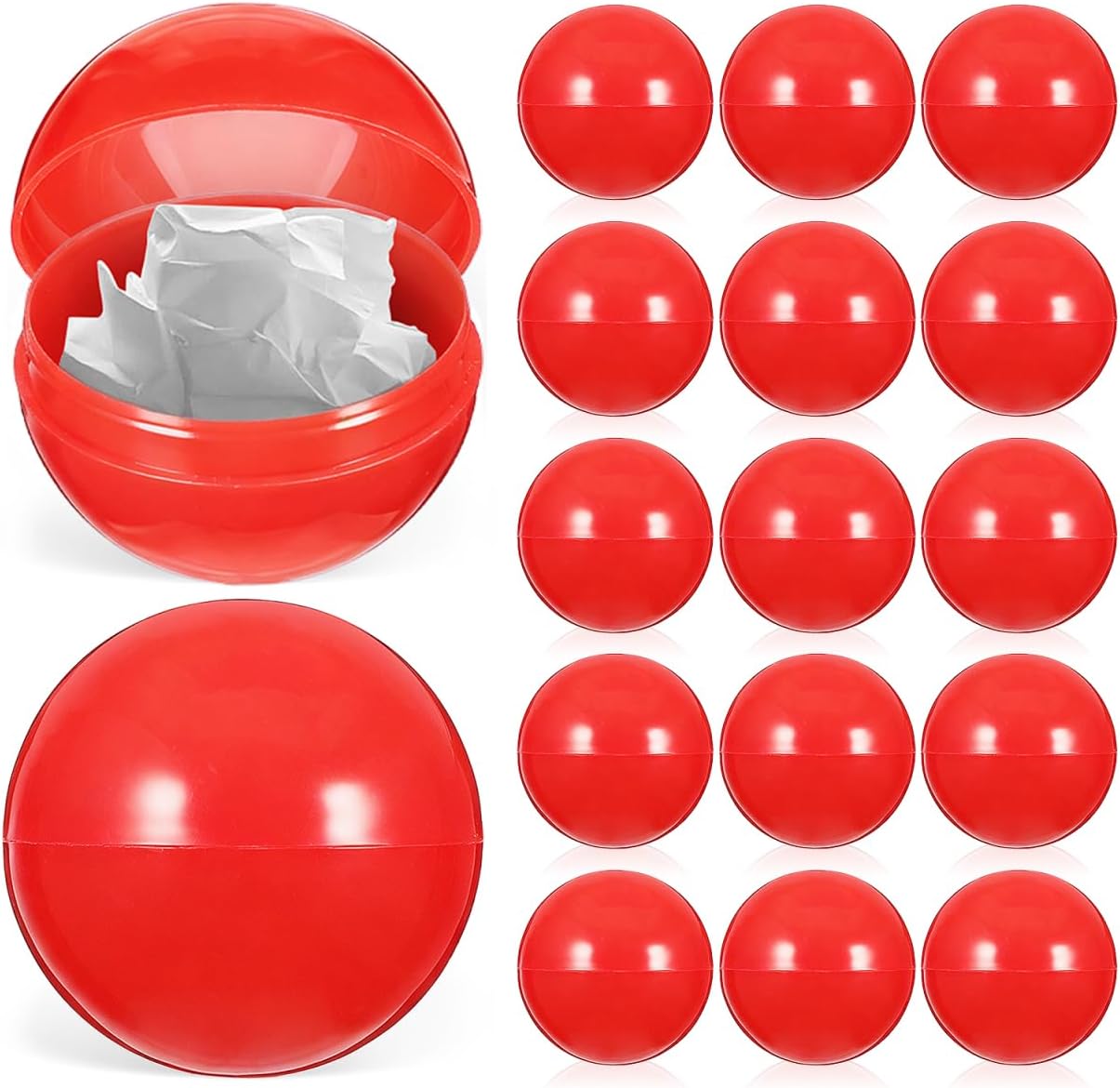 PRETYZOOM 50-Pack 2-Inch Empty Vending Balls – Colorful Refill Spheres for Gumball, Bingo Raffle, Prize Draws – for Carnivals, Parties, Kids’ Events
