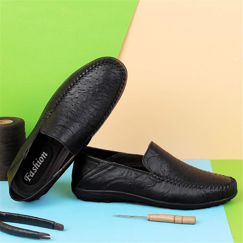 Hombre Mocasines Slip On Verano Agujero Transpirable Comodas Hilo de Coser Trabajo Zapatos