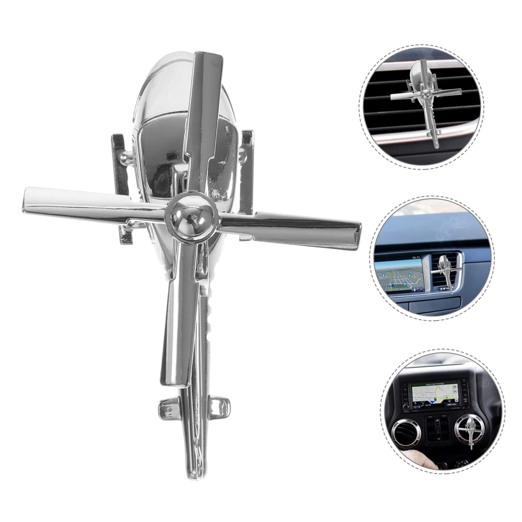 3sätze Rotierender Luftdiffusor Hubschrauberform Für Auto Aromatherapie-dekoration Mit Windantrieb Duftstäbchen Und Technologischem Design Für Fahrzeug