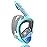 QingSong Kids Snorkel Mask Full Face, Snorkeling Set with Camera Mount, 180 Degree Panoramic View Snorkeling Gear Anti-Fog Anti-Leak