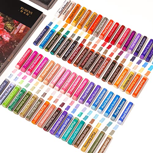 Paul Rubens Oil Pastels, 72 Floral Colors Artist Soft Oil Pastel Set Vibrant and Creamy