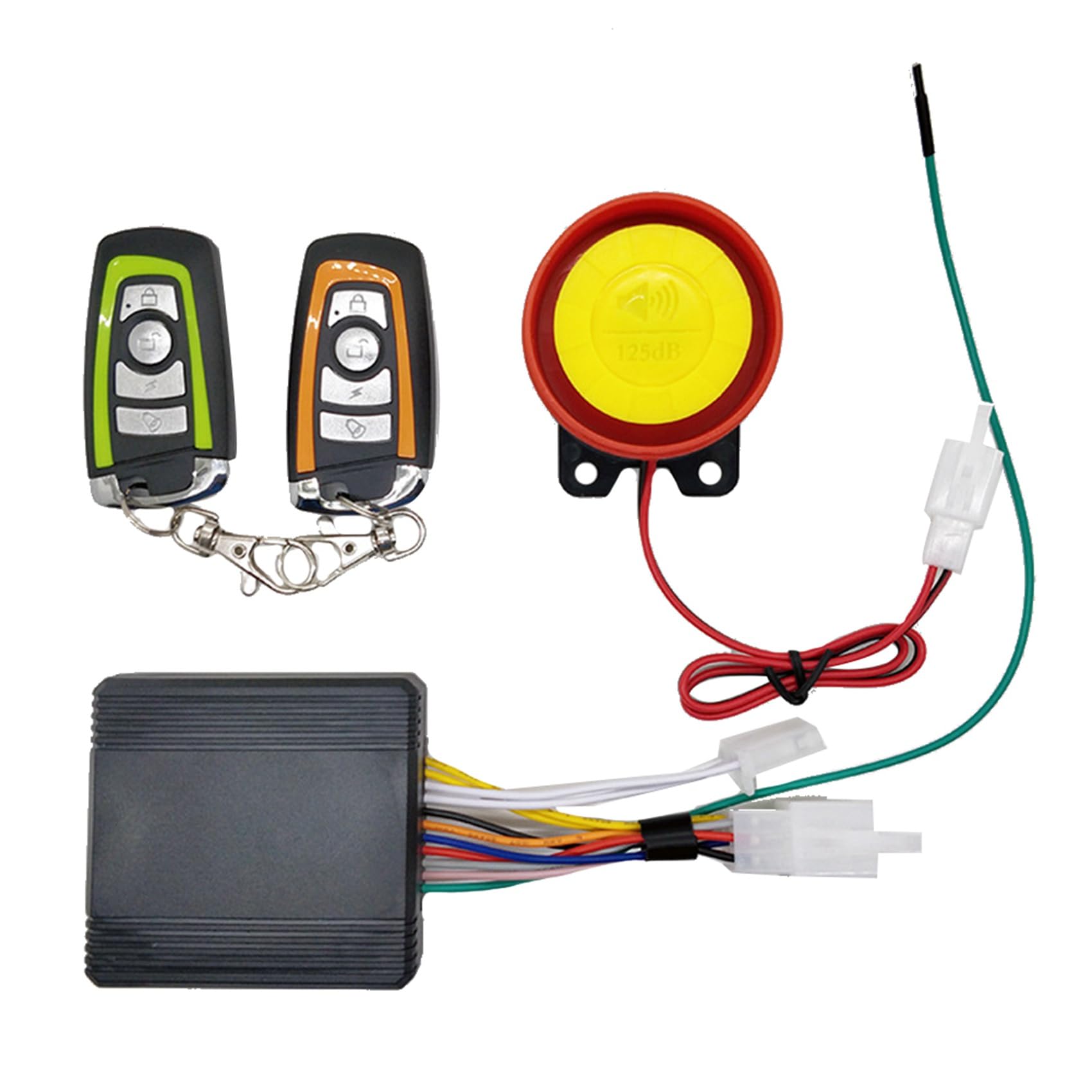 2X 12V Moto Vélo Système D'Alarme de Sécurité Moto Vélo Scooter Télécommande Antivol