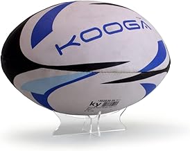 TIELO Acrylic Rugby Ball Display Stand - Horizontal - Riser Plinth