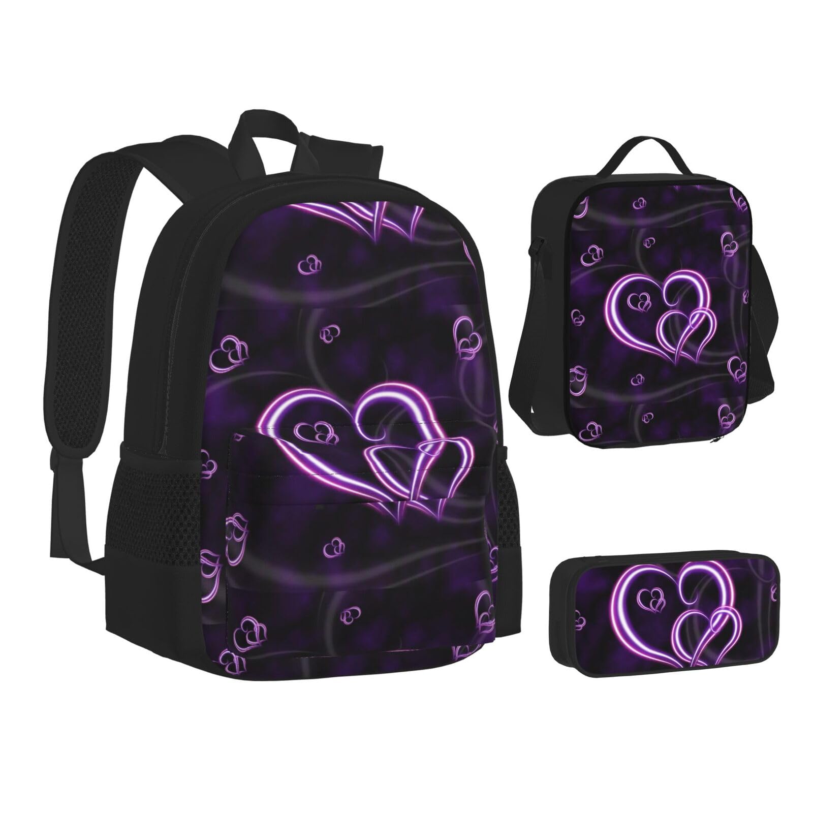 Sac d'école en toile complet pour transporter repas et cours - 8
