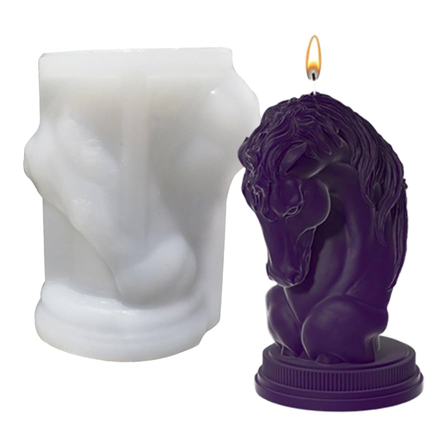 シリコン型　チョコレート型　キャンドル型　馬 Amazon | キャンドル用シリコンモールド、 動物モールド, 馬の