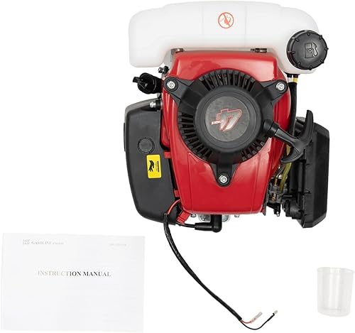 Miniatura 6 de TBVECHI Motor fuera de borda, motor fuera de borda de 4 tiempos, 1.6 KW, refrigeración por aire, arranque de mano, motor de pesca resistente,