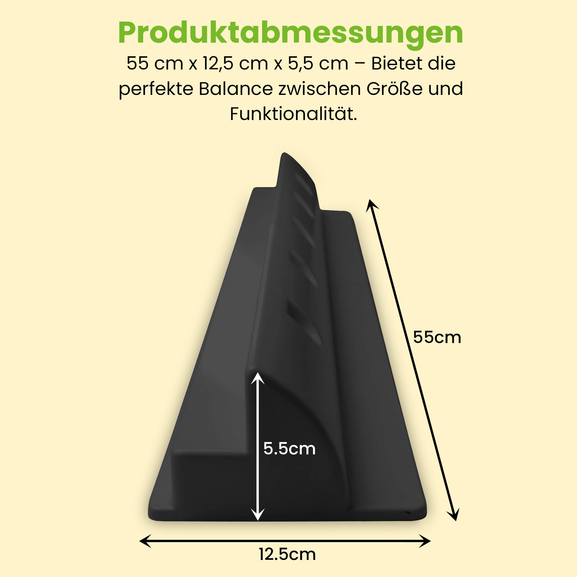 Offgridtec Spoiler Solar Dachhalterung Set von 2 (55 x 8,9 x 6,5 cm), Heavy Duty ABS PV Halterung für Solarmodule, Leicht & Stabil, Vorgebohrte Montageschraubenlöcher, Wetterfest & Langlebig, Schwarz