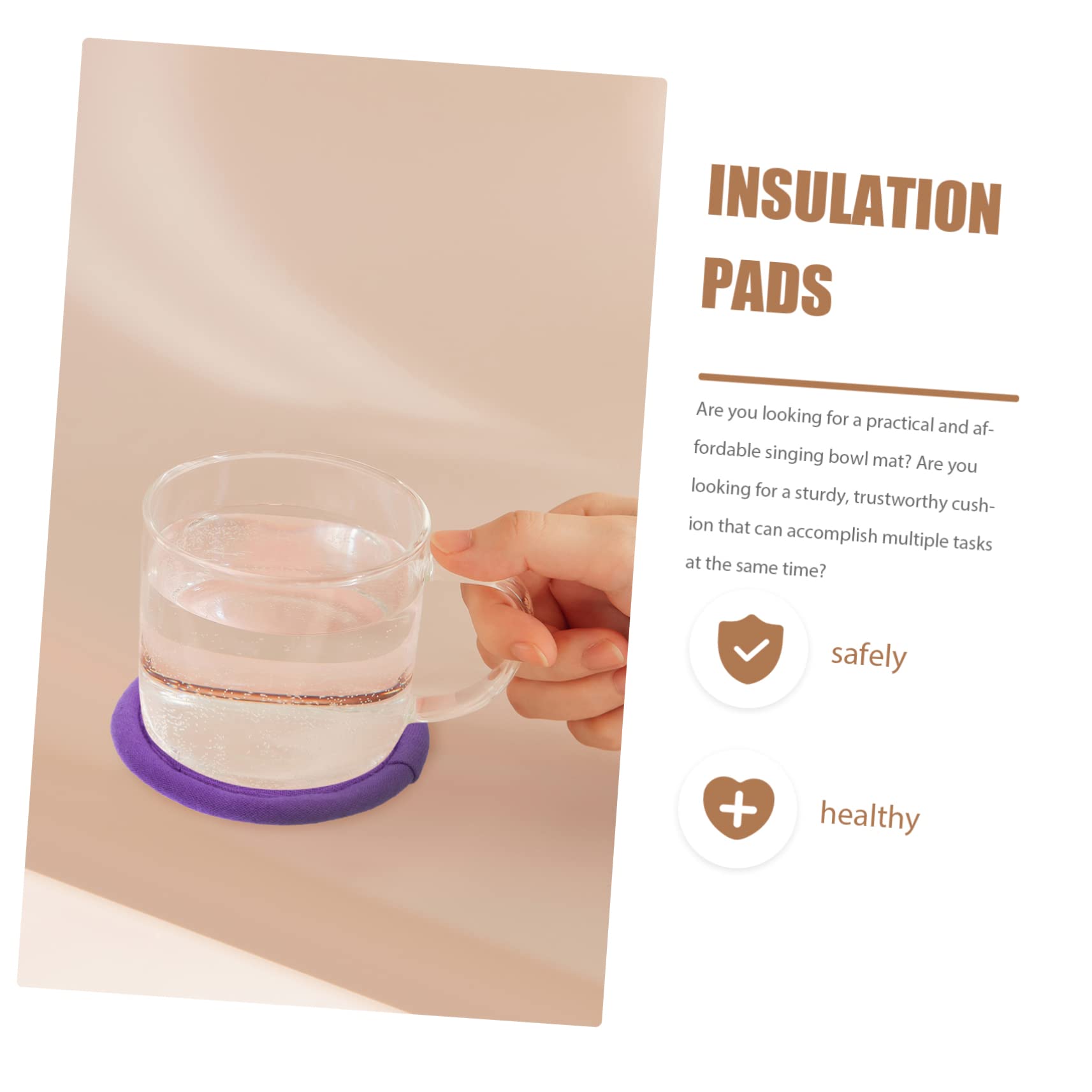 SUPVOX Buddhism Decor Embroidered Teapot Cushion Handmade Mat for Singing Bowl Cotton Yoga Mat Pillow