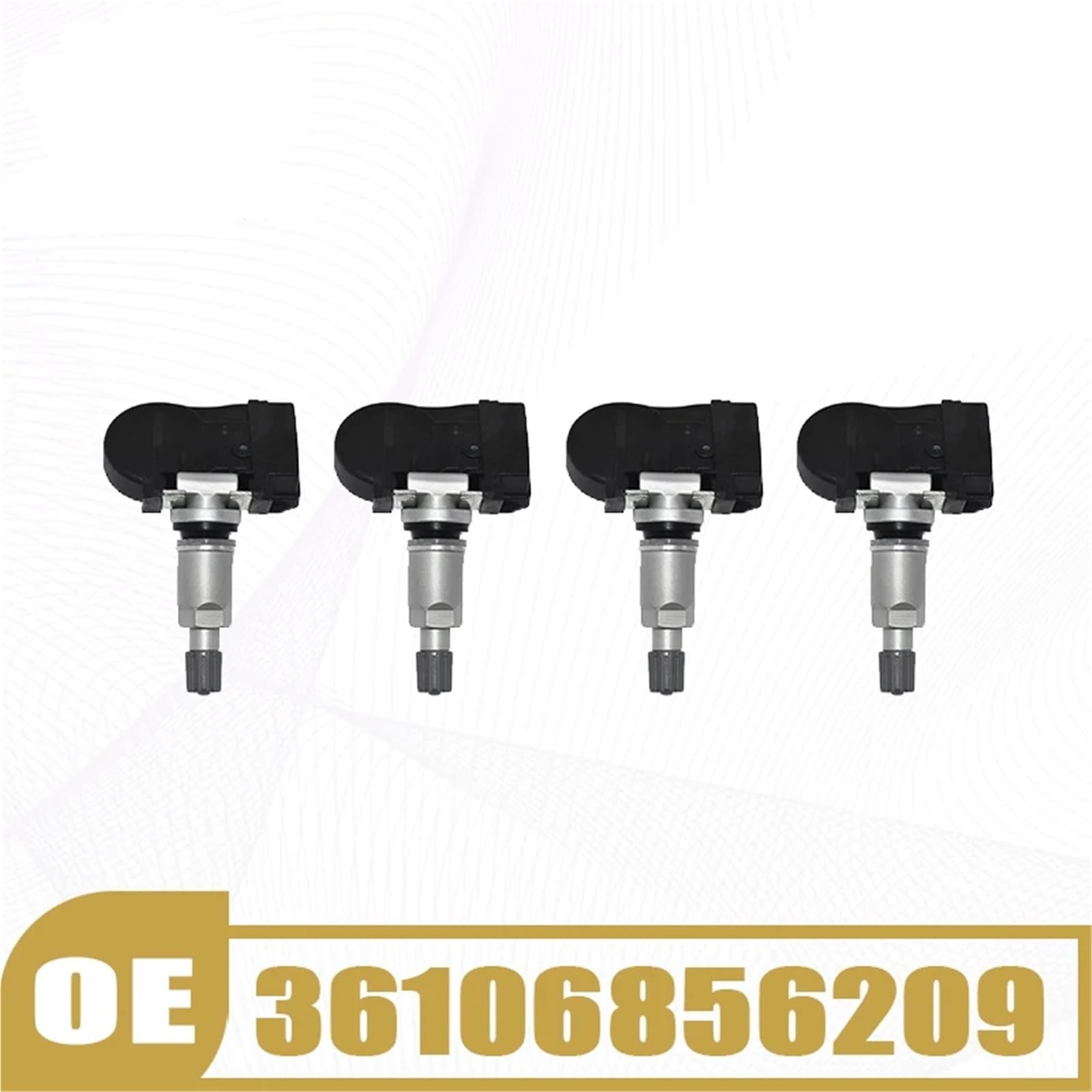 Sensor TPMS para Coche, 4 Unidades. Sensor de presión de neumáticos TPMS 36106856209. Compatible con BMW Serie 1, 2, 3 y 4 (F20, F21, F30, F80, G21, F36, F39). Reparación.