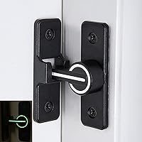 Vista 6 de 2 Paquetes de Cerraduras Blancas de 90 Grados para Puerta de Granero, Pestillos Pesados para Puerta Corrediza de Granero